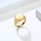 Chic Personalize Engraving 26 Letters Signet Rings for Women Stainless Steel Initial Alphabet Custom Female Gits Jewelry