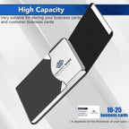 Business Card Holder PU Leather Business Card Case Name Cards Wallet Slim Metal Pocket Card Organizer Gifts for Men Women Office