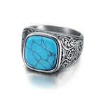 Jiayiqi Men's Ring Punk Rock Smooth 316L Stainless Steel Signet Ring For Men Hip Hop Party Jewelry Wholesale Male Wedding Anel